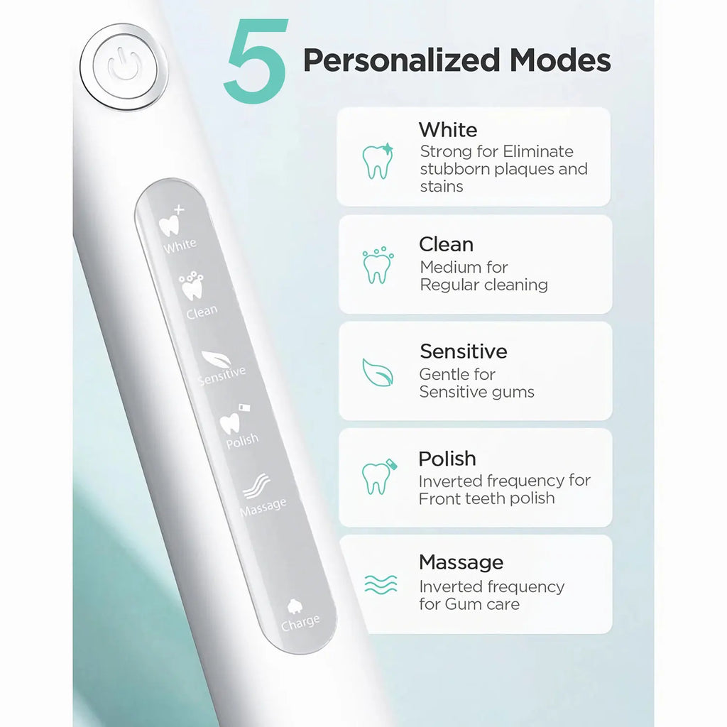 Fairywill Electric Sonic Toothbrush USB Charge FW-507 Rechargeable Waterproof Electronic Tooth Brushes Replacement Heads Adult