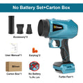 Gisam 200M/S Brushless  Leaf Blower 150000RPM Handheld Electric Turbo Blowers Jet Fan Dust Blowing for Makita 18V Battery Pins