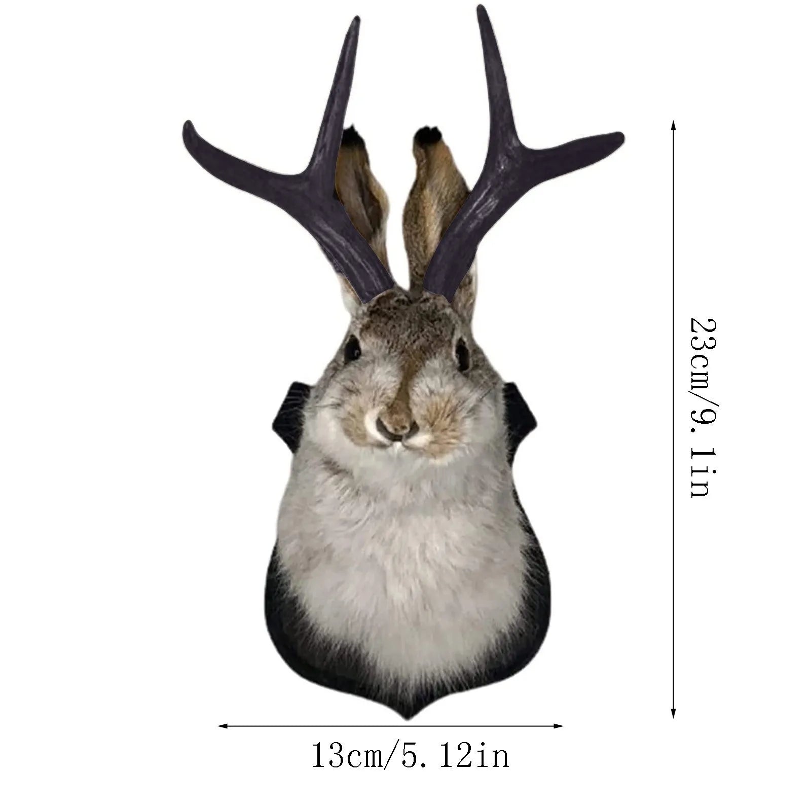 Jackalope Bunny Head Wall Mount | Resin Faux Taxidermy Wall Décor