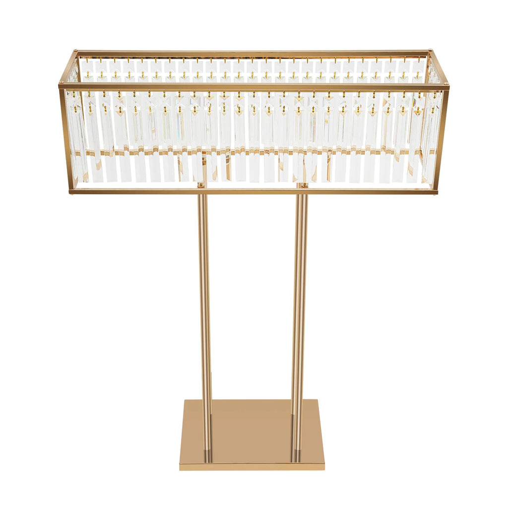 70*90cm Pretty Crystal Wedding Flower Stand Crystal Flower Holder Iron&Crystal Stable Wedding Flowers Frame 8-10kg Clear, Gold