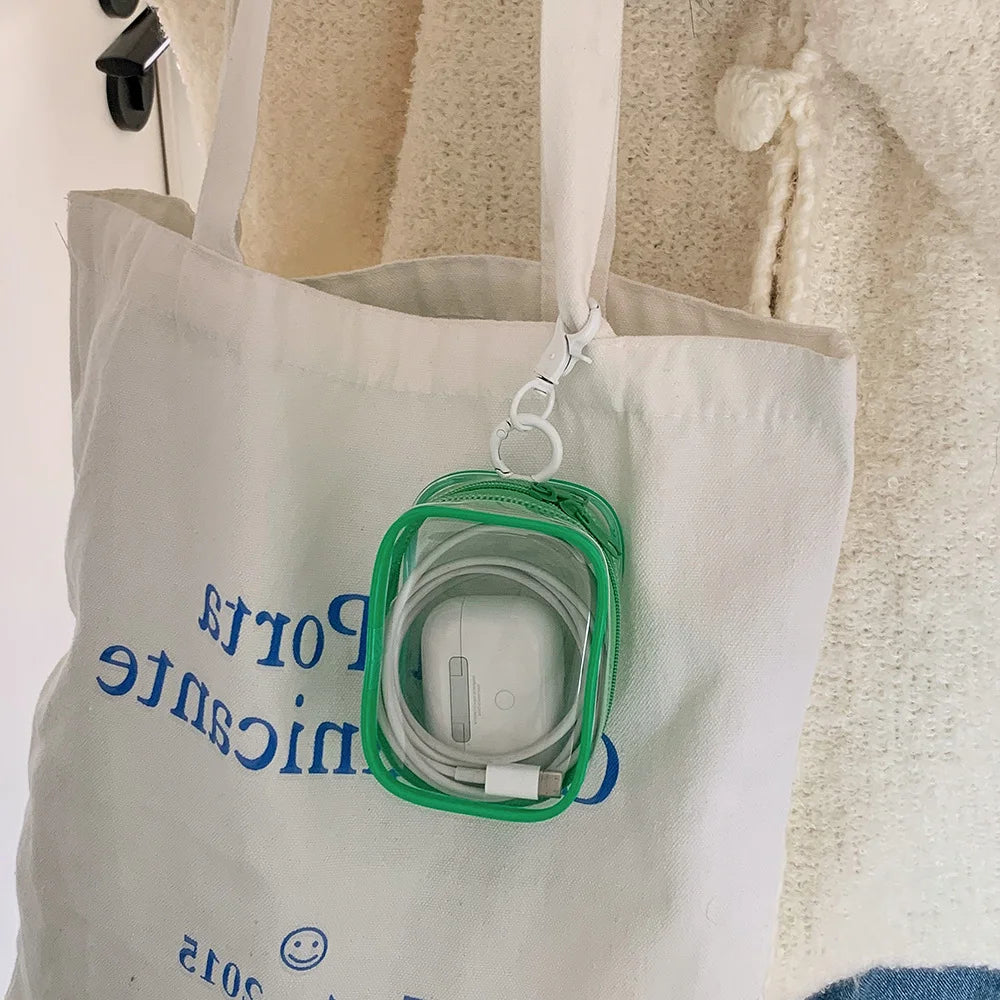 Portable Cotton Doll Storage Bag, Dopamine Color Data Cable Storage Bag, Cube Blind Box Doll Display Bag