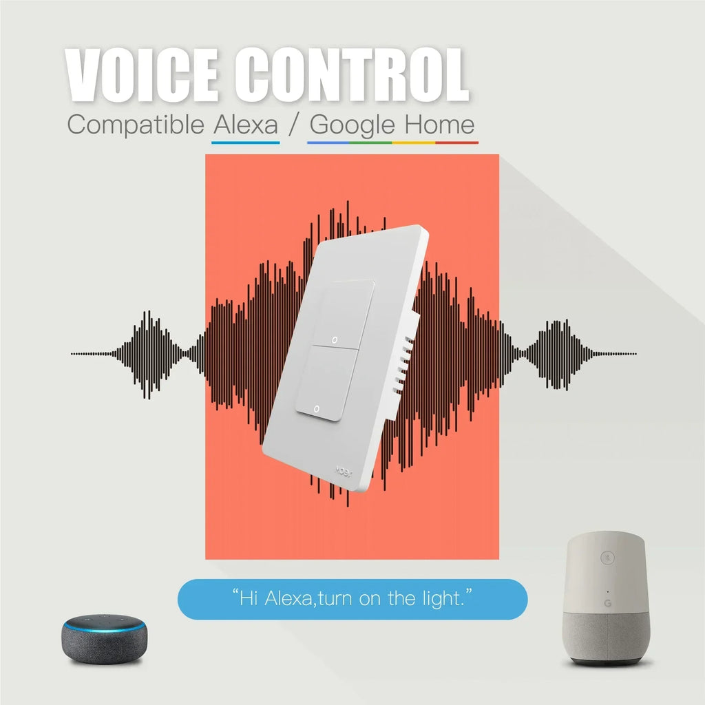 MOES ZigBee Smart Light Switch | US Push Button, Works with Alexa & Google Home, Neutral or No-Neutral