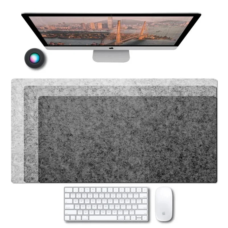 XXL Wool Felt Desk Mat — Non-Slip Gaming & Home Office Mouse Pad
