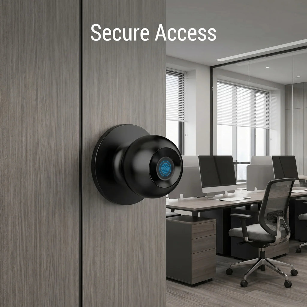 Tuya Smart Fingerprint Door Knob Lock WiFi App Remote Control Keyless Entry Smart Door Lock Temporary Password