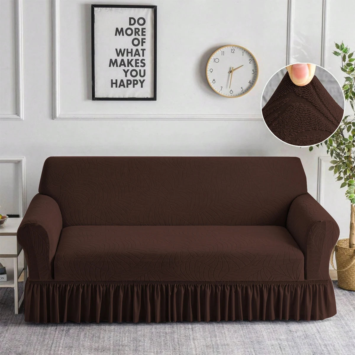 Waterproof Jacquard Stretch Sofa Cover — Anti-Slip, Machine Washable, 1-4 Seater Sizes