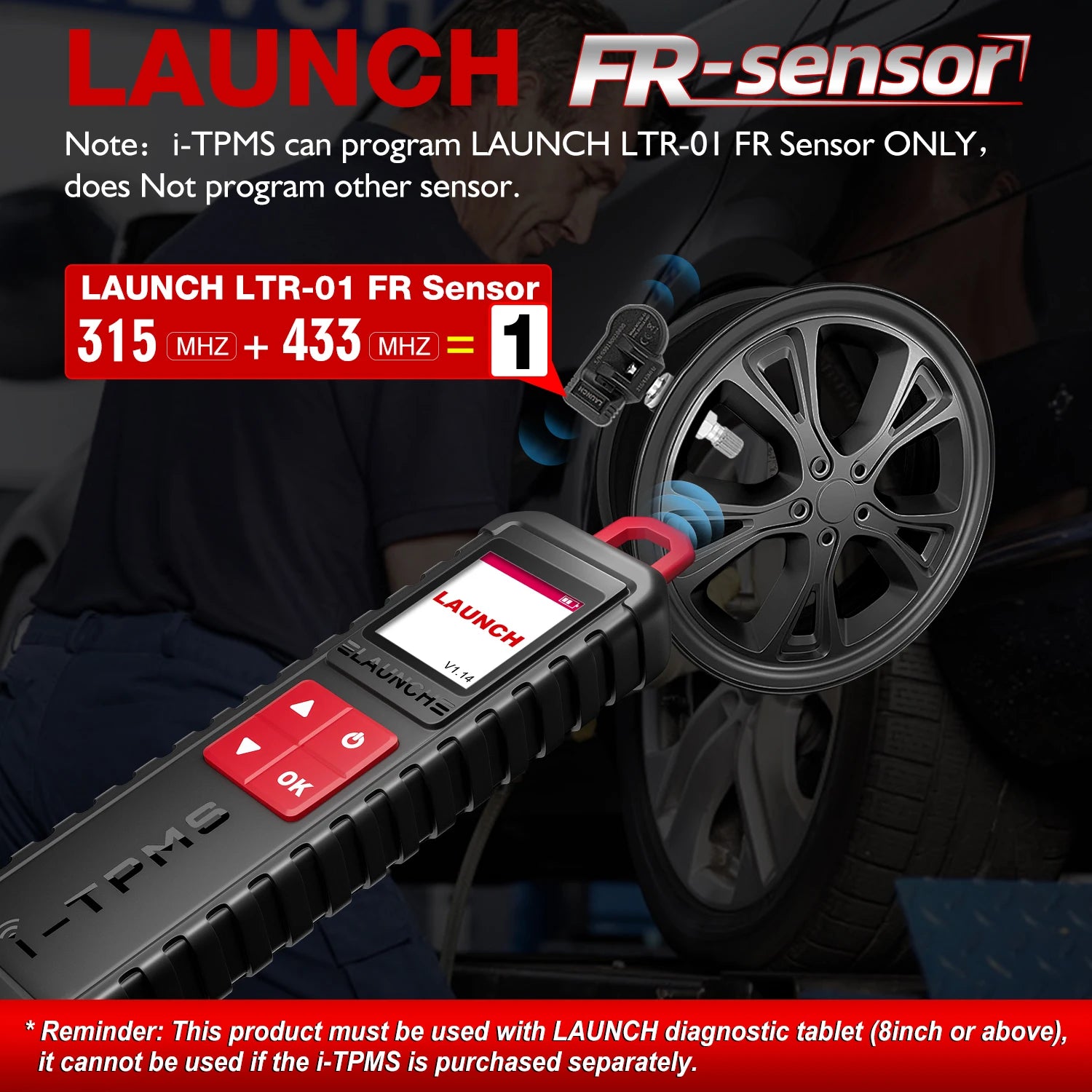2026New LAUNCH X431 I-TPMS Car Tire Pressure Diagnostic Tool Activate/Programming/Relearn 315/433Mhz Sensor for X431 pk TSGUN