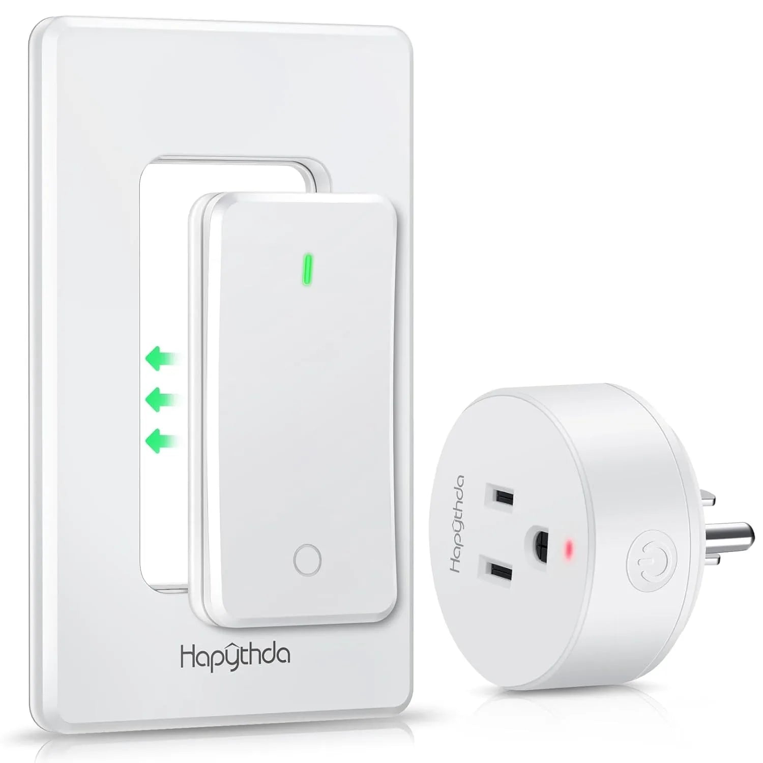 Wireless Wall Switch 300ft RF Range 15A 1500W Remote Control Outlet Switch for Household Appliances
