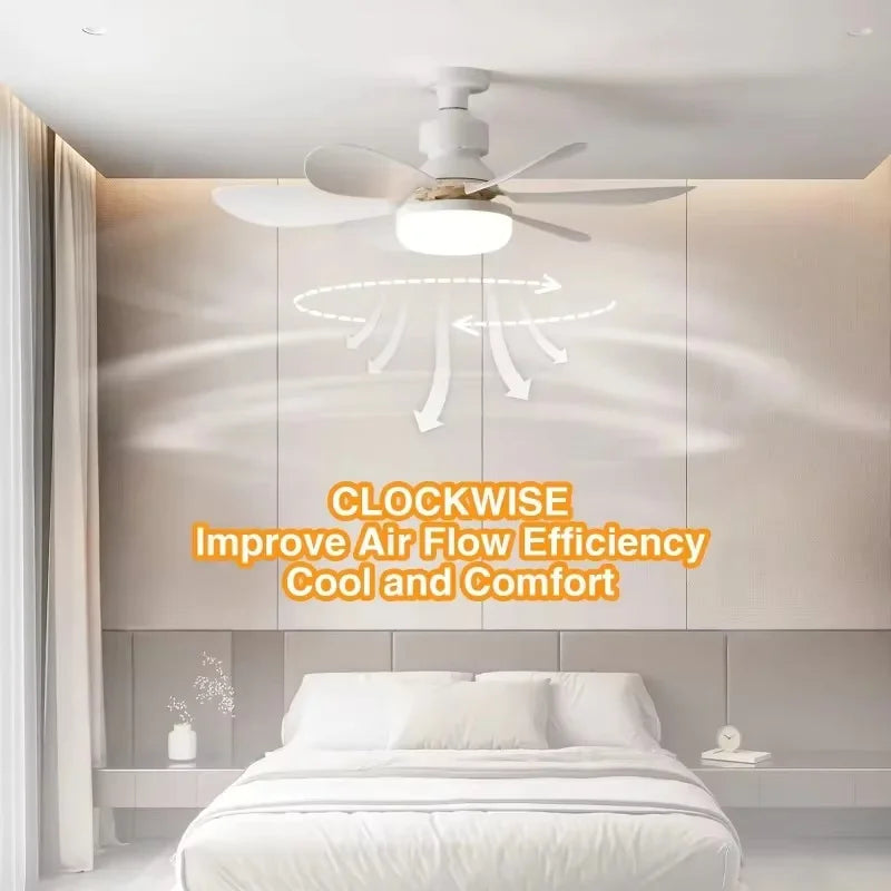 40W Ceiling Fan with Remote Control & Dimmable LED Light | Silent Modern Fan for Bedroom & Living Room