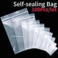 100Pcs/lot Small Zip Lock Plastic Bags Transparent Bag Reclosable Vacuum Storage Bag Clear Bags Ziplock Food Storage zip 2030