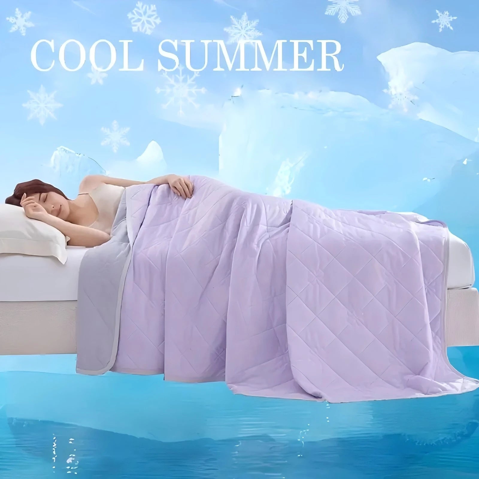 1pc Large Cooling Blanket for Hot Sleepers, Dual-Sided Soft & Lightweight Summer Bedding, Contemporary Geometric Pattern,