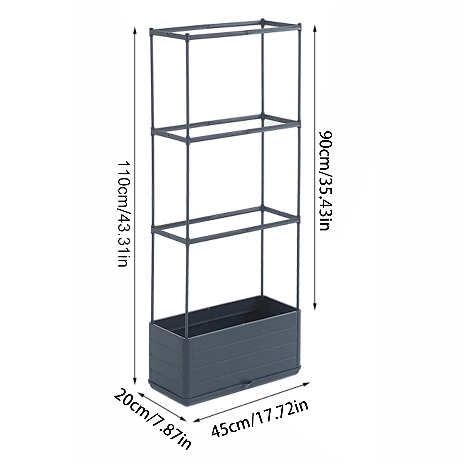 Raised Garden Bed Planter Box with Trellis – Self-Watering, Modular Plant Support for Climbing Vegetables & Patio