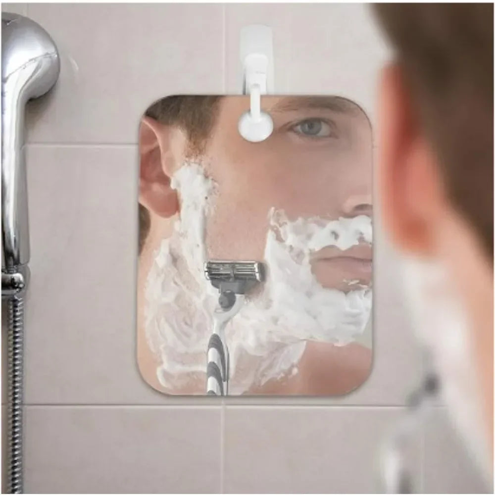 Magnifying Shower Mirror with Suction Cup — Fog-Free Acrylic, 6", Shaving & Makeup