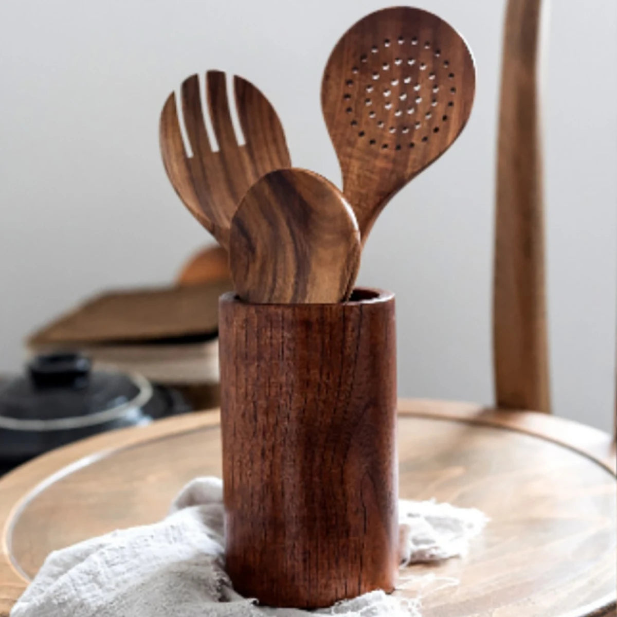 Wood Kitchenware Cooking Set Household Spatula Spoon Set Salad Spoon Fork Stirring Spoon Kitchen Baking Set