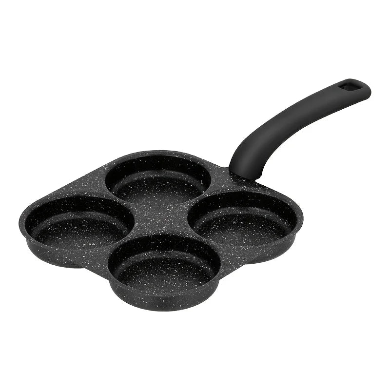 Medical Stone Four-hole Omelette Pot Household Non-stick Flats-bottomed Egg Dumpling Pot Breakfast Egg Burger Frying Pan