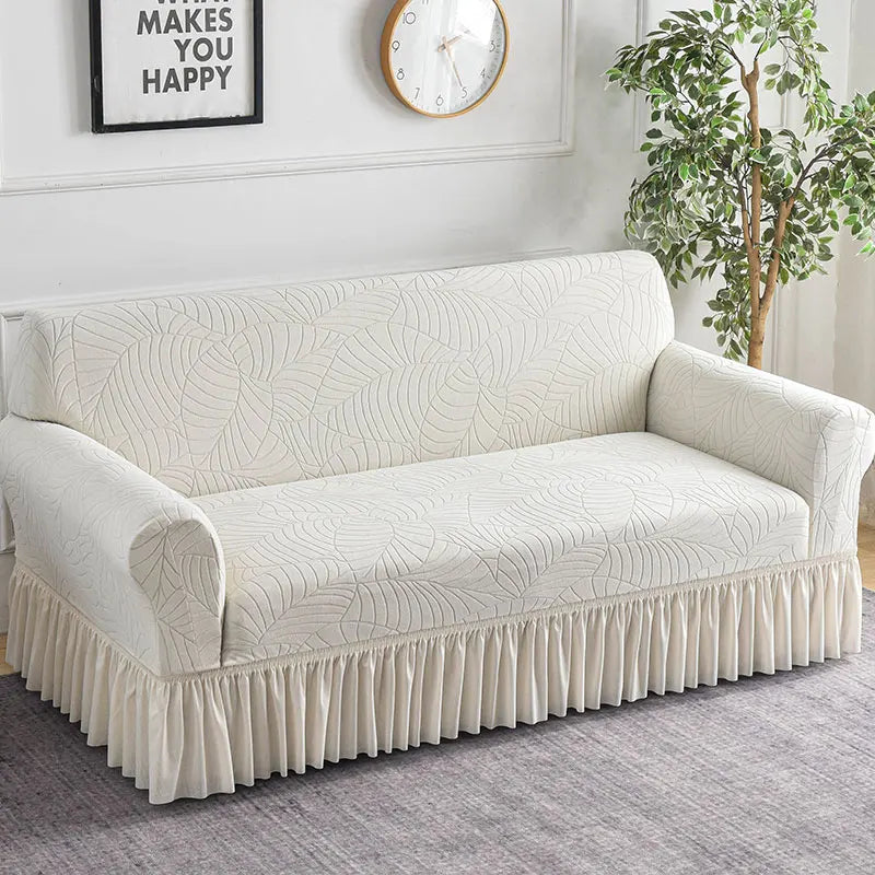 Waterproof Jacquard Stretch Sofa Cover — Anti-Slip, Machine Washable, 1-4 Seater Sizes