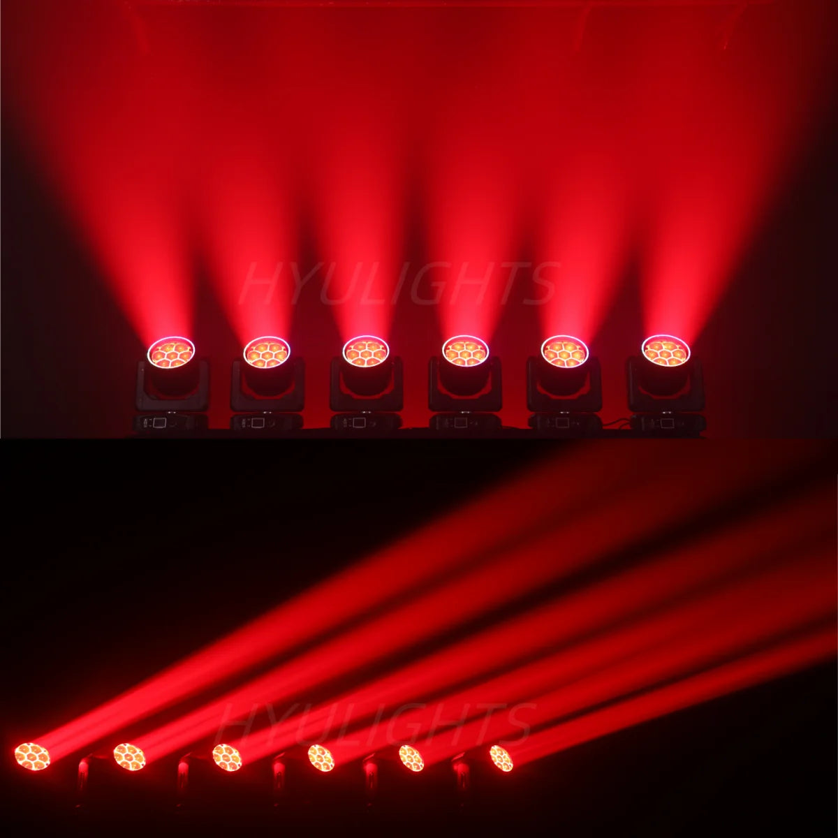 2PCS 7x40W Bee Eye Beam Wash Halo Effect Mini LED Moving Head RGBW 4in1DMX512 Control For DJ Disco Party Nightclub Wedding KTV