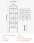 SucceBuy Garden Trellis for Climbing Plants – 2 Pack, 71x20" Rustproof Metal Trellis for Roses, Clematis & Vegetables