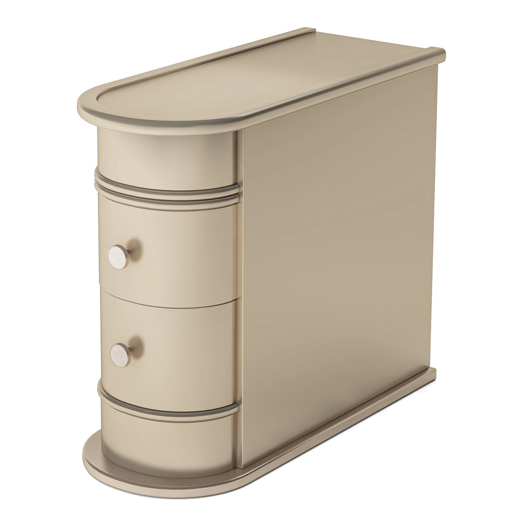 Tribesigns End Table Round Solid Wood Sofa Bedside Narrow Bedroom Side Table Nightstand with Drawer