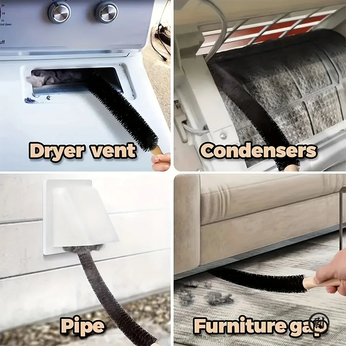 Flexible Long Cleaning Brush – Radiator, Dryer Vent & Pipe Duster