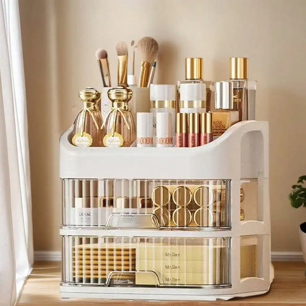 Multi-Layer Makeup Drawer Storage Cabinet | Vanity Organiser for Skincare, Cosmetics & Brushes