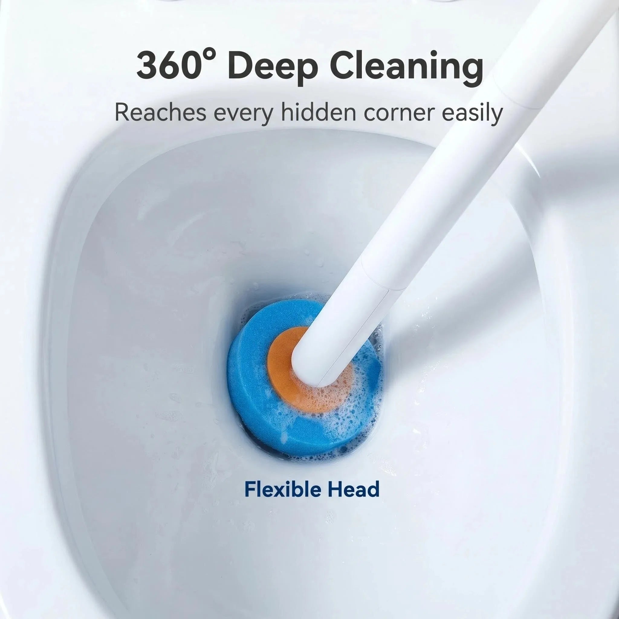 Wall Hanging Disposable Toilet Brush with 8 Refill Heads
