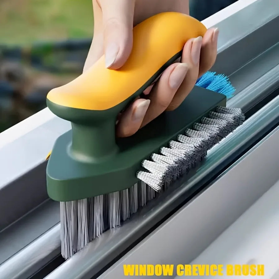 2-in-1 Handheld Cleaning Brush – Multi-Functional Crevice Cleaner for Windows, Kitchen Stoves, Doors, Laundry & Home Deep Cleaning
