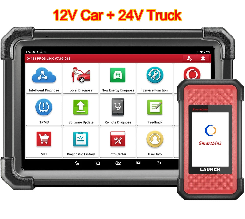 New Arrival-LAUNCH X431 PRO3S+ SmartLink HD 12V Car 24V Truck Full System Diagnostic Tools 10.1' INCH Auto OBD OBD2 Scanner