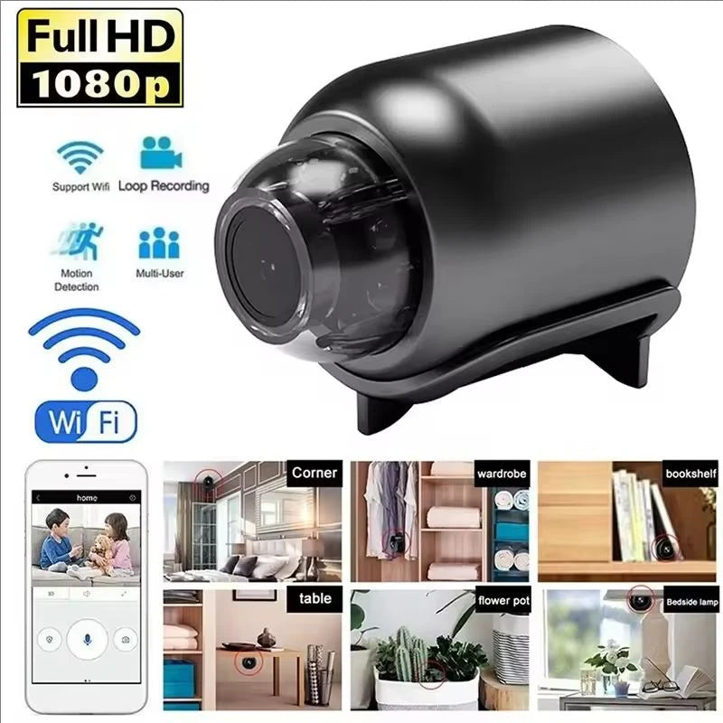 X5 Mini Security Camera – 1080P Full HD WiFi with Night Vision, Motion Detection & Audio Recording
