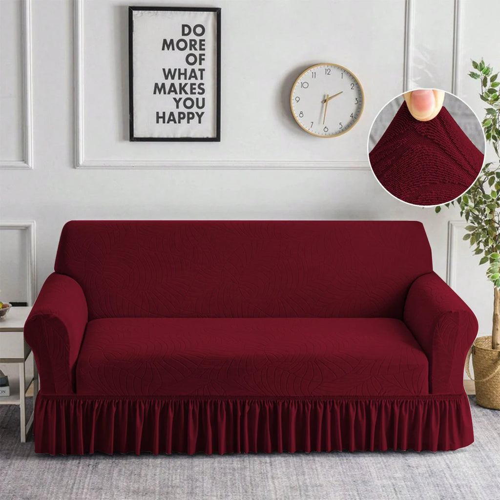 Waterproof Jacquard Stretch Sofa Cover — Anti-Slip, Machine Washable, 1-4 Seater Sizes
