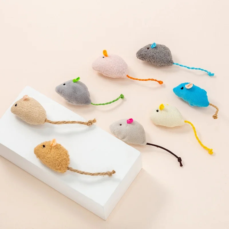 Hot  Interactive Plush Rat And Cat Toys With Durable Linen Perfect For Pet Safe For Indoor Play Pet toys