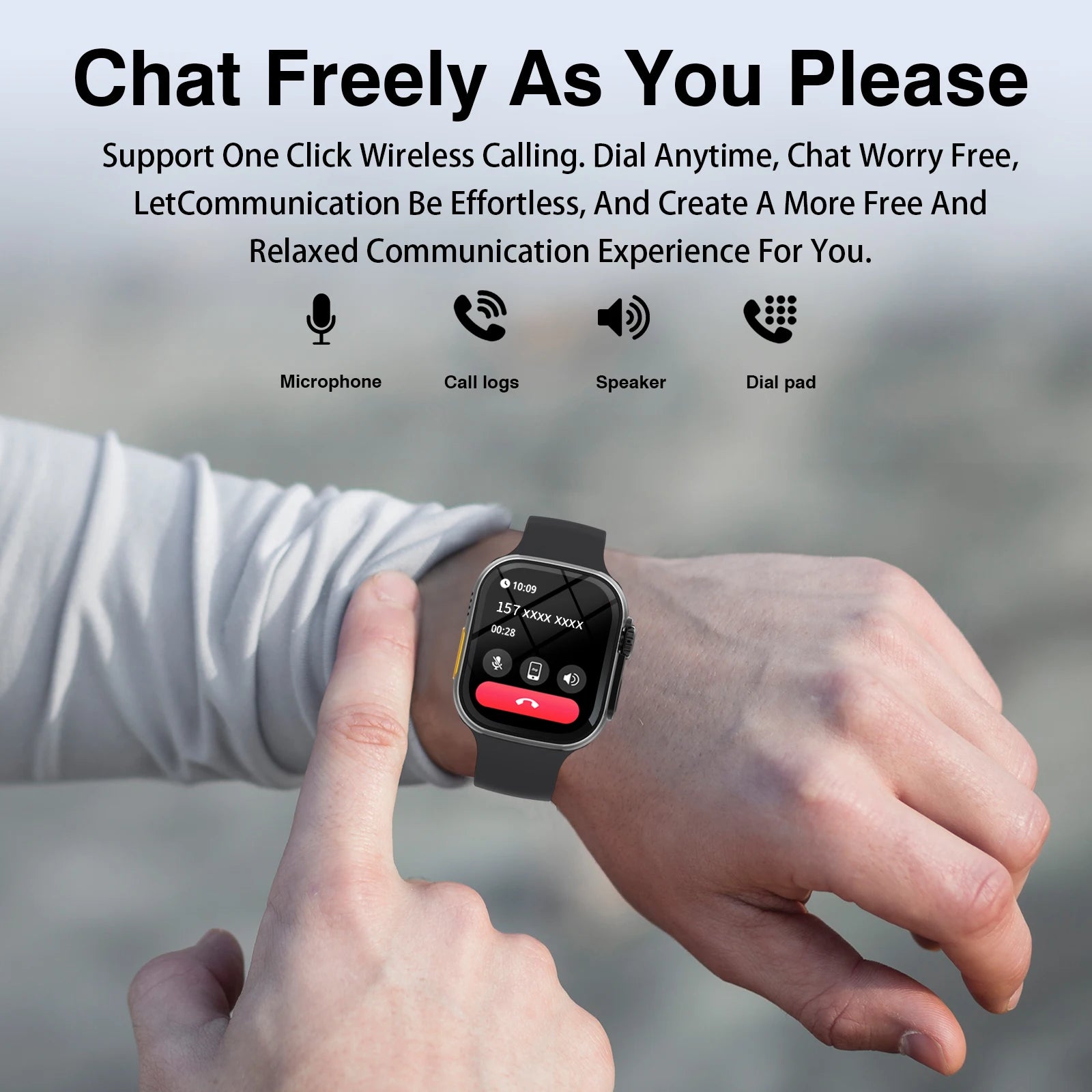 Smart Watch 2.01" — Bluetooth Calling, Fitness Tracking & Message Alerts