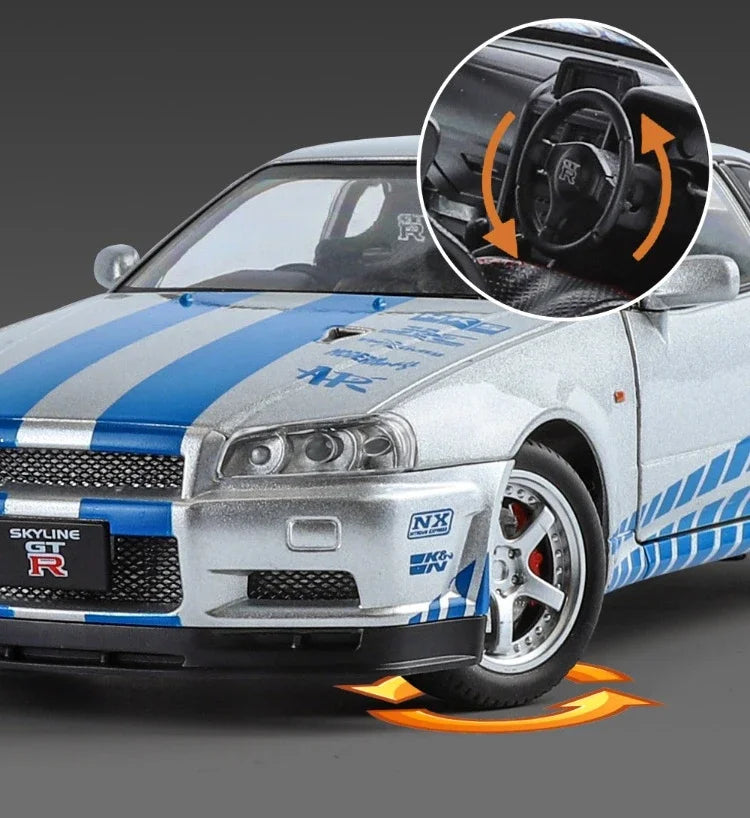 Nissan Skyline GT-R R34 1:24 Die-Cast Model Car