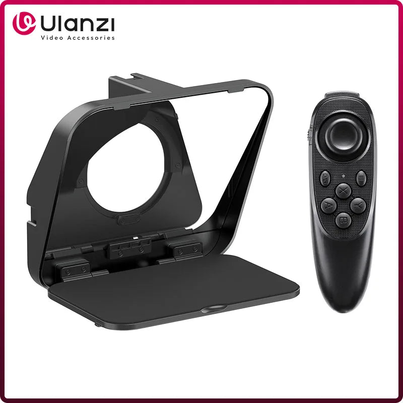 Ulanzi RT02 Portable Teleprompter – Mini Collapsible Prompter for DSLR, Phone & Tablet | Live Streaming & Video Recording