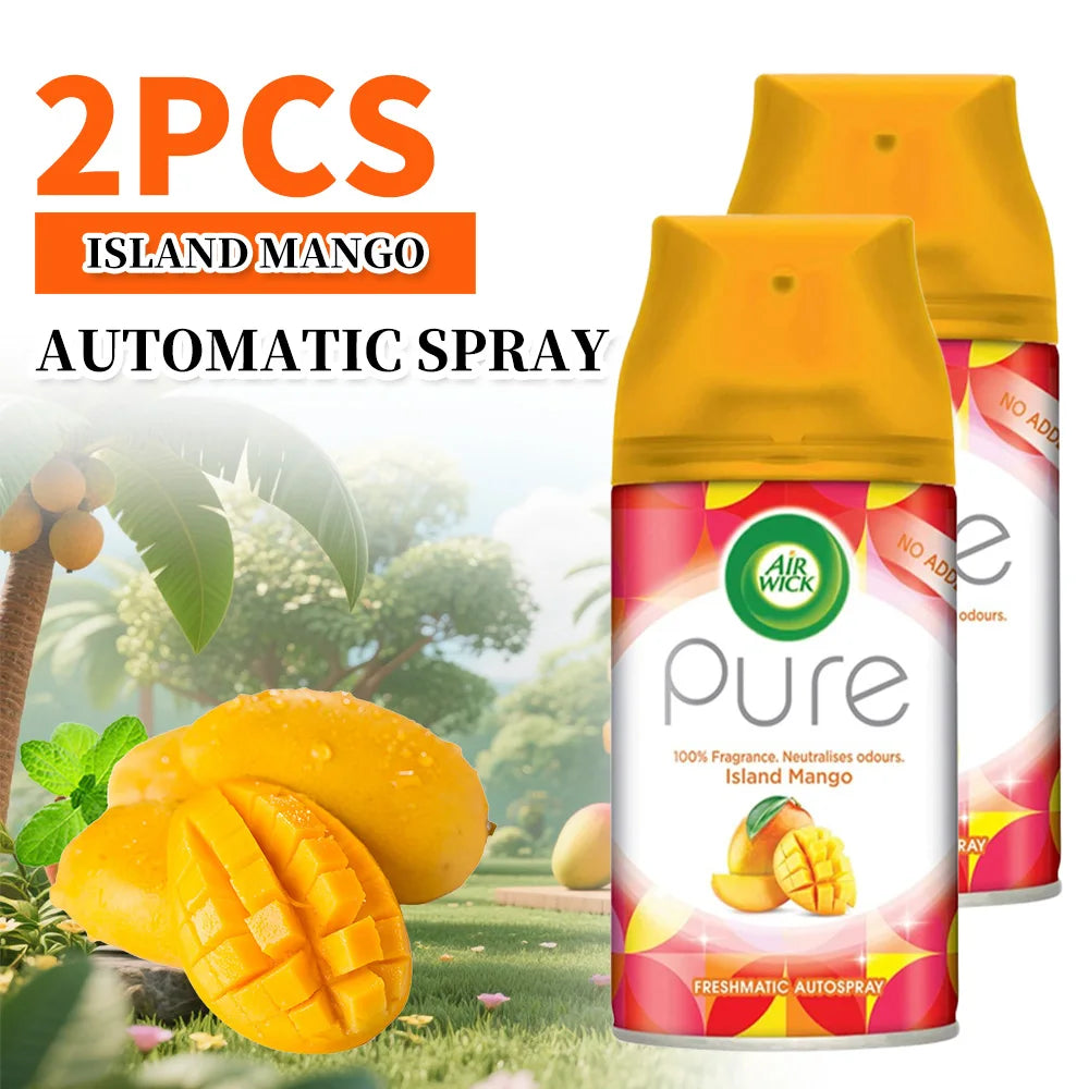 2 Pcs 6.2 Oz Per Count Automatic Spray Air Freshener Refill, Scented Air Freshener For Car, Office, Home And Bathroom, Car Spray