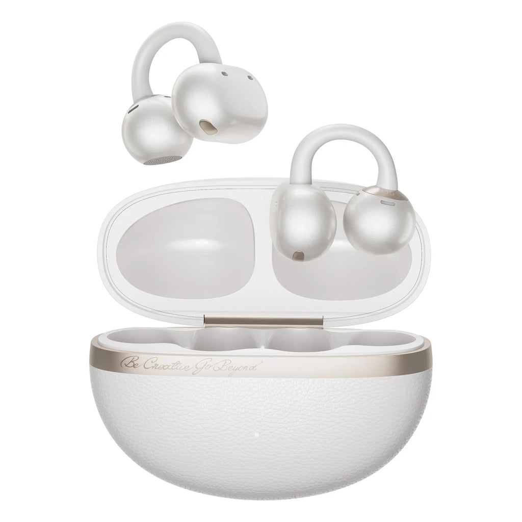 QCY CT06 Clip On Earbuds Crossky C50 Open Ear Wireless Bluetooth 6.0 Headphones with 4 Mic 35H Earbuds Comfortable for Running