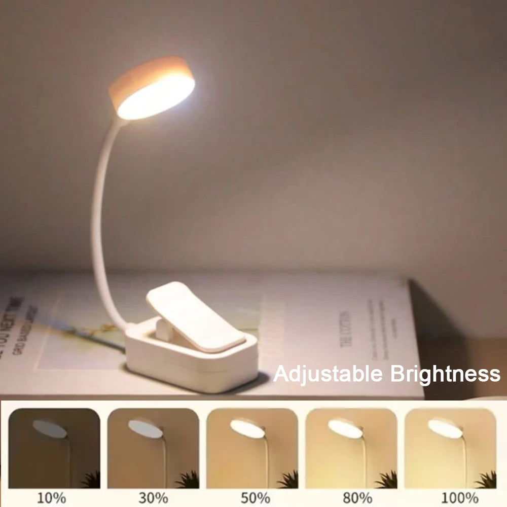 LED Clip-On Book Light | Portable Battery-Powered Reading Lamp with 3 Colour Modes & Stepless Dimming