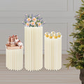3PCS Foldable Cardboard Centerpiece Display Foldable Paper Columns Cylinder Cardboard Flowers Stand for Wedding Party Garden