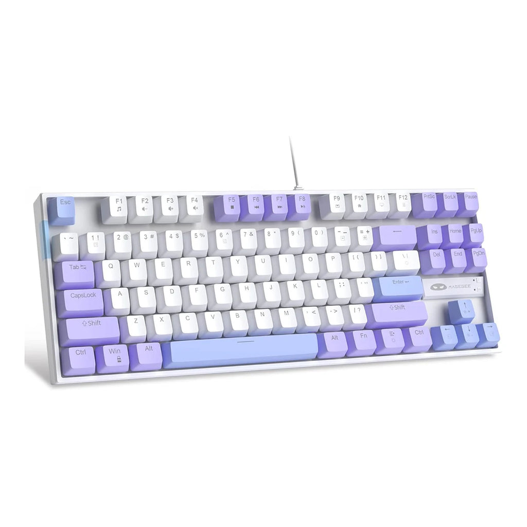 MageGee 75% Mechanical Gaming Keyboard, Blue Switch, LED Blue Backlit, 87 Keys Compact TKL Wired Keyboards for Windows Laptop PC