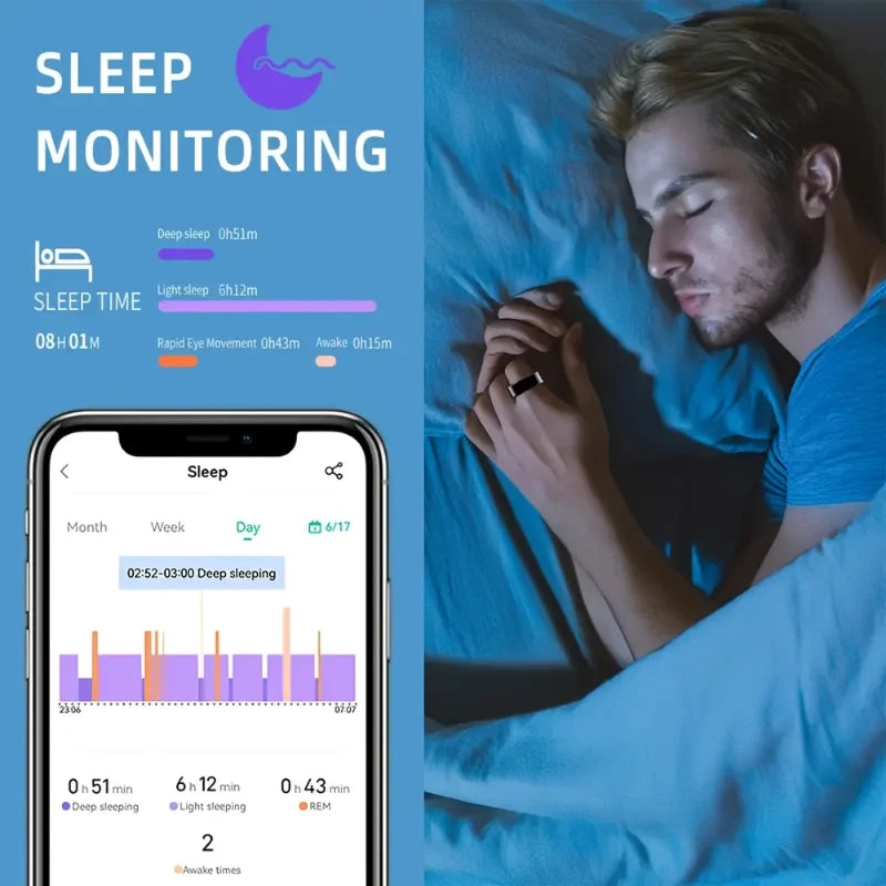 Smart Ring TK5 — Sleep Tracking, Pedometer & Calorie Counter