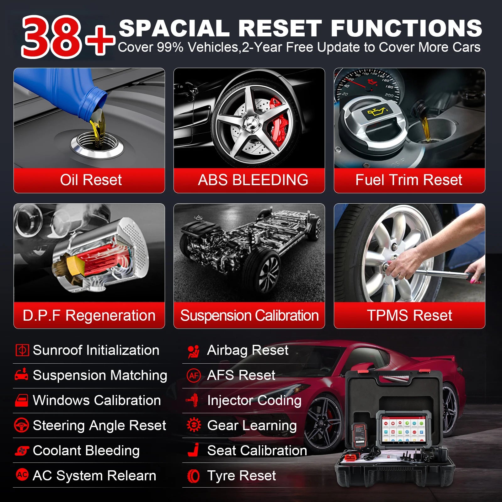 LAUNCH X431 PRO3 ACE Car OBD2 Diagnostic Tool Auto Bidirectional Scan Tool CAN FD & DoIP,FCA SGW,ADAS with 2-Year Free Update