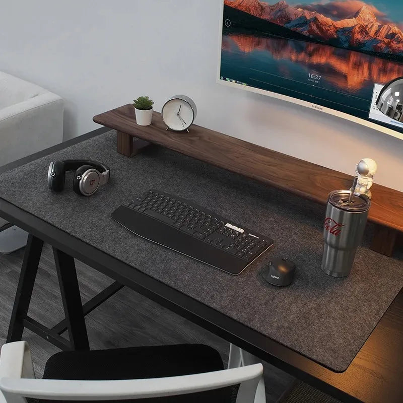XXL Wool Felt Desk Mat — Non-Slip Gaming & Home Office Mouse Pad