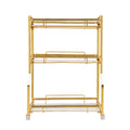 3-Tier Bathroom Countertop Organizer 22.05LBS/ Tier Gold Storage Shelf for Toiletries Cosmetics