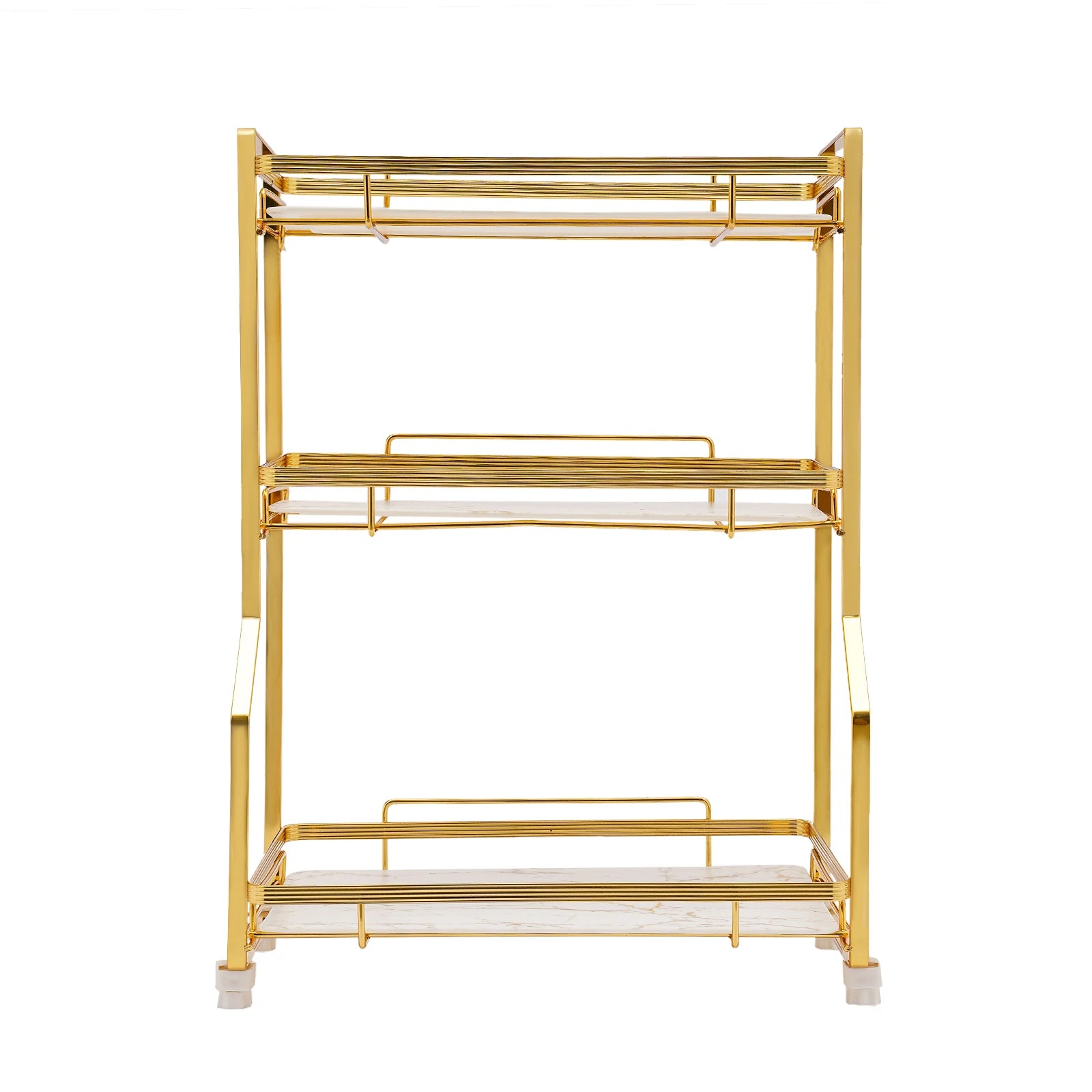 3-Tier Bathroom Countertop Organizer 22.05LBS/ Tier Gold Storage Shelf for Toiletries Cosmetics