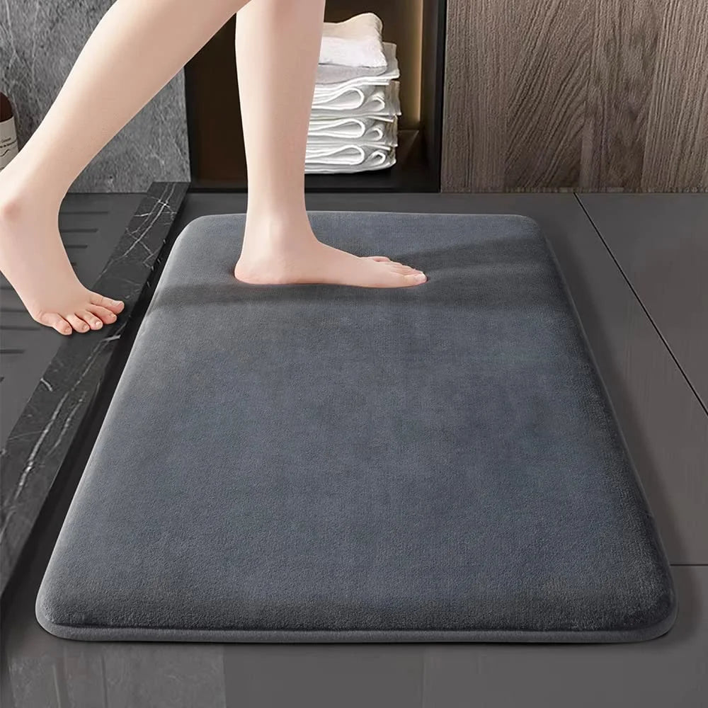 Super Absorbent Non-Slip Bath Mat - Coral Velvet Bathroom & Door Floor Mat