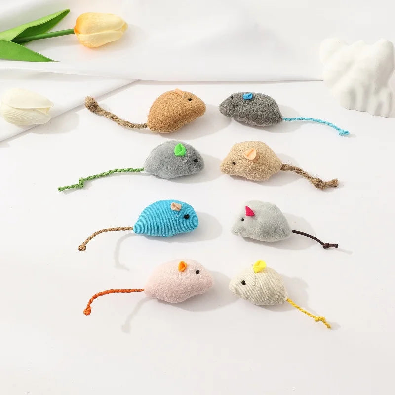 Hot  Interactive Plush Rat And Cat Toys With Durable Linen Perfect For Pet Safe For Indoor Play Pet toys