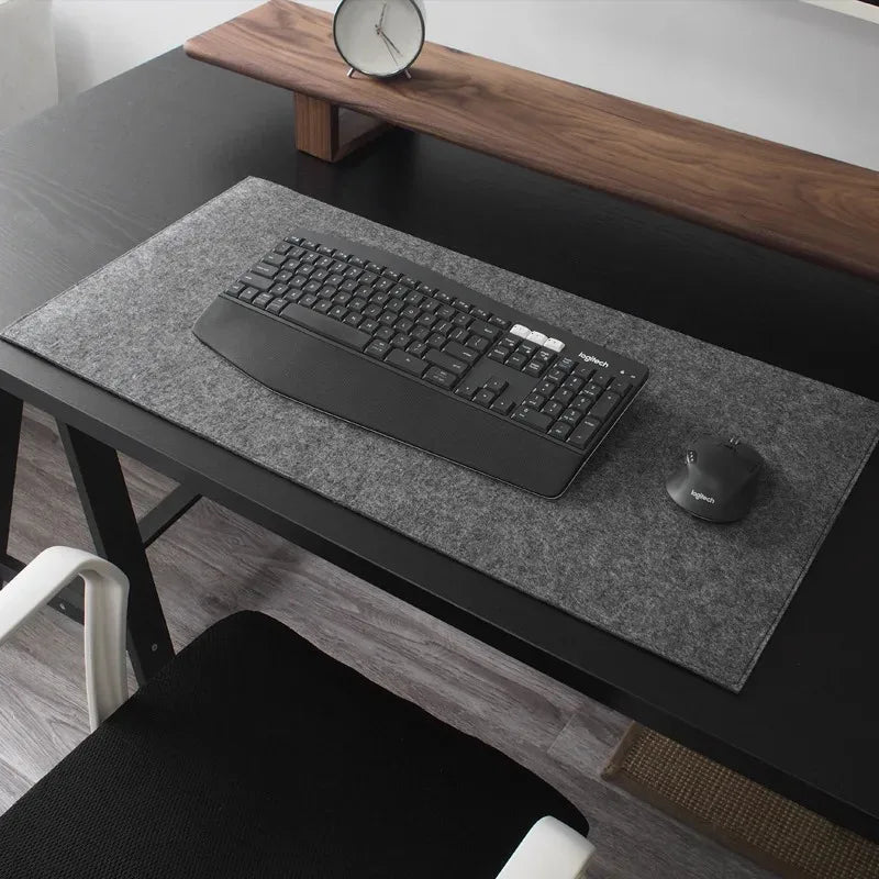 XXL Wool Felt Desk Mat — Non-Slip Gaming & Home Office Mouse Pad