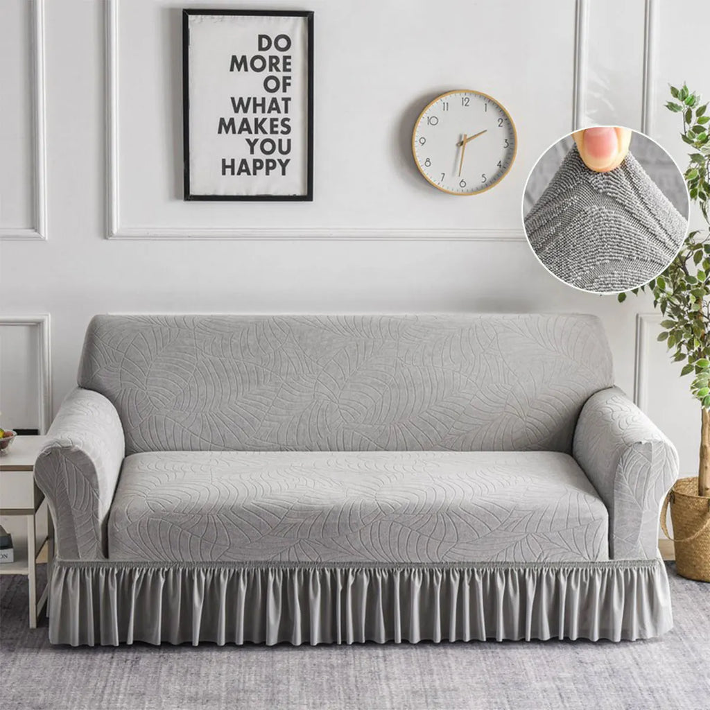 Waterproof Jacquard Stretch Sofa Cover — Anti-Slip, Machine Washable, 1-4 Seater Sizes