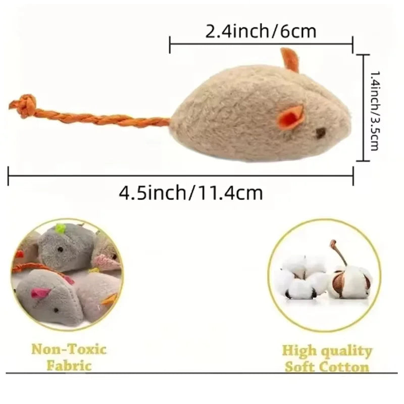 Hot  Interactive Plush Rat And Cat Toys With Durable Linen Perfect For Pet Safe For Indoor Play Pet toys