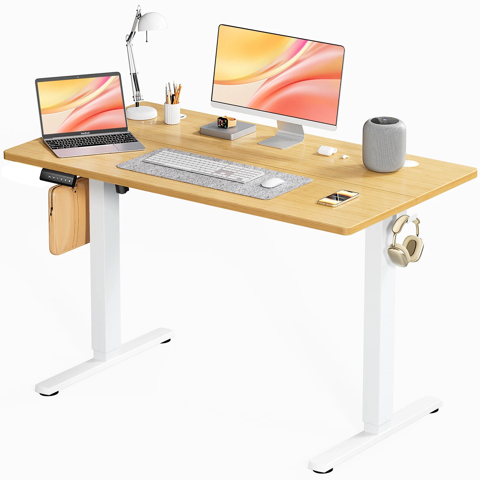JHK Electric Standing Desk – Height Adjustable Sit-Stand Workstation with Memory Presets & Metal Frame