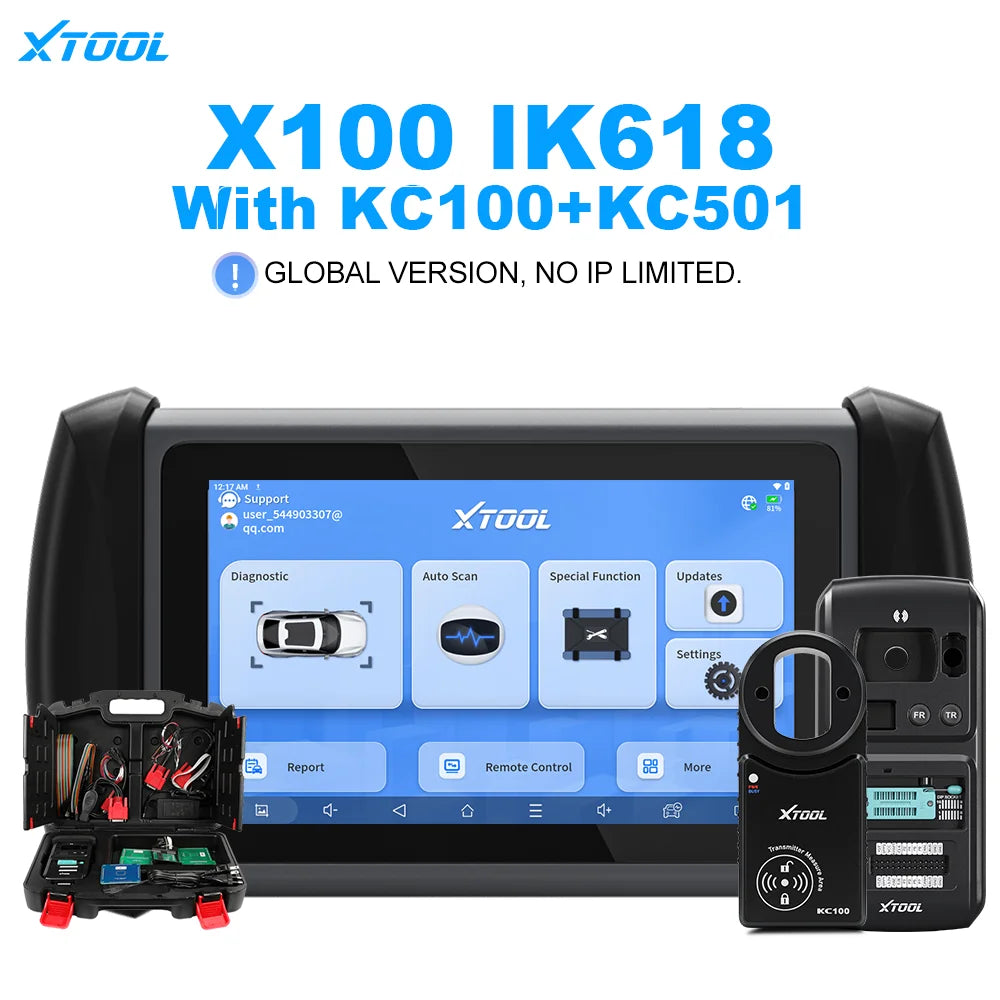 XTOOL InPlus IK618 IMMO Key Programming Tool Car Diagnostic Tools Key Programmer All Key Lost & Add Key With KC100 VS X100 PAD3